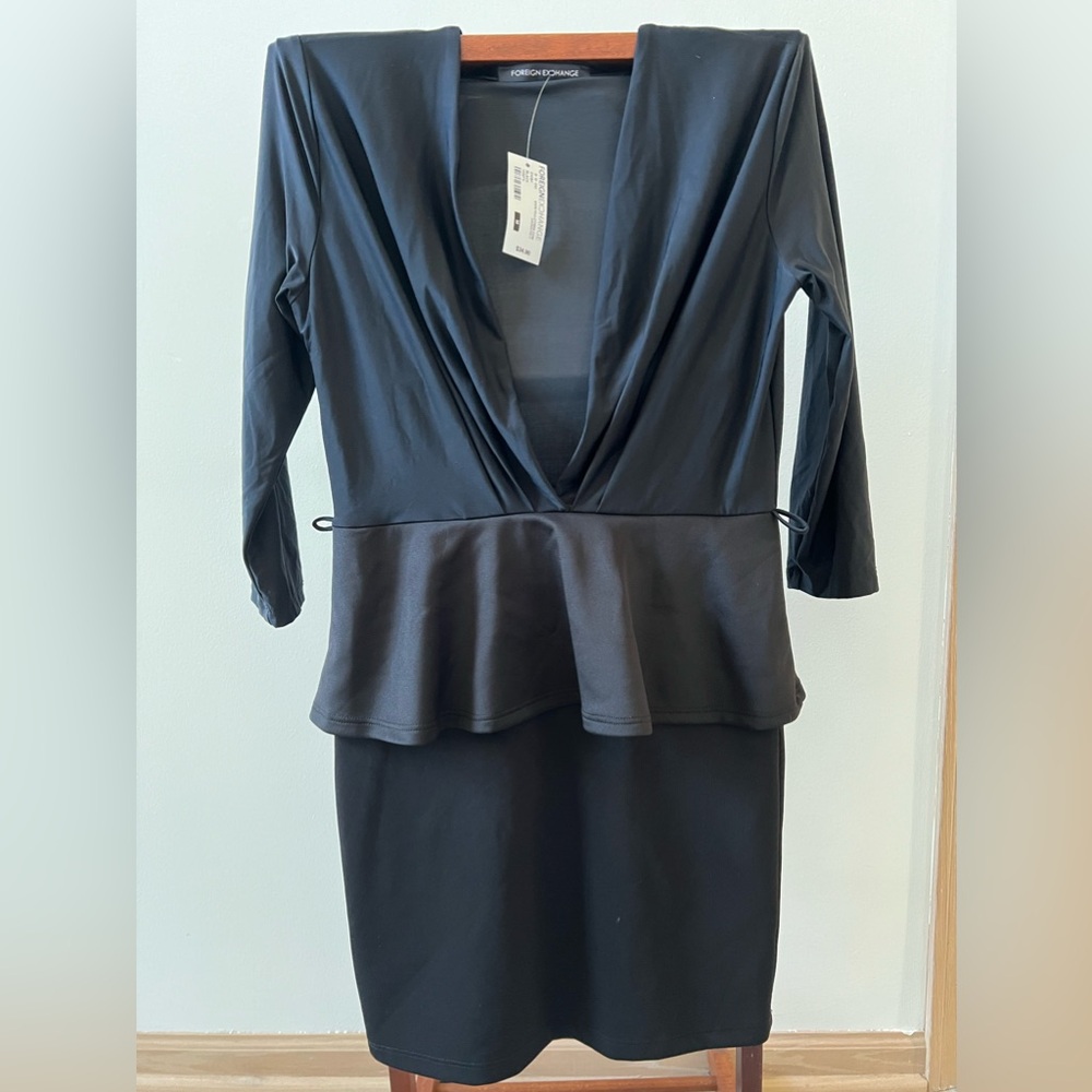 Foreign Exchange Black Long Sleeve Dress
